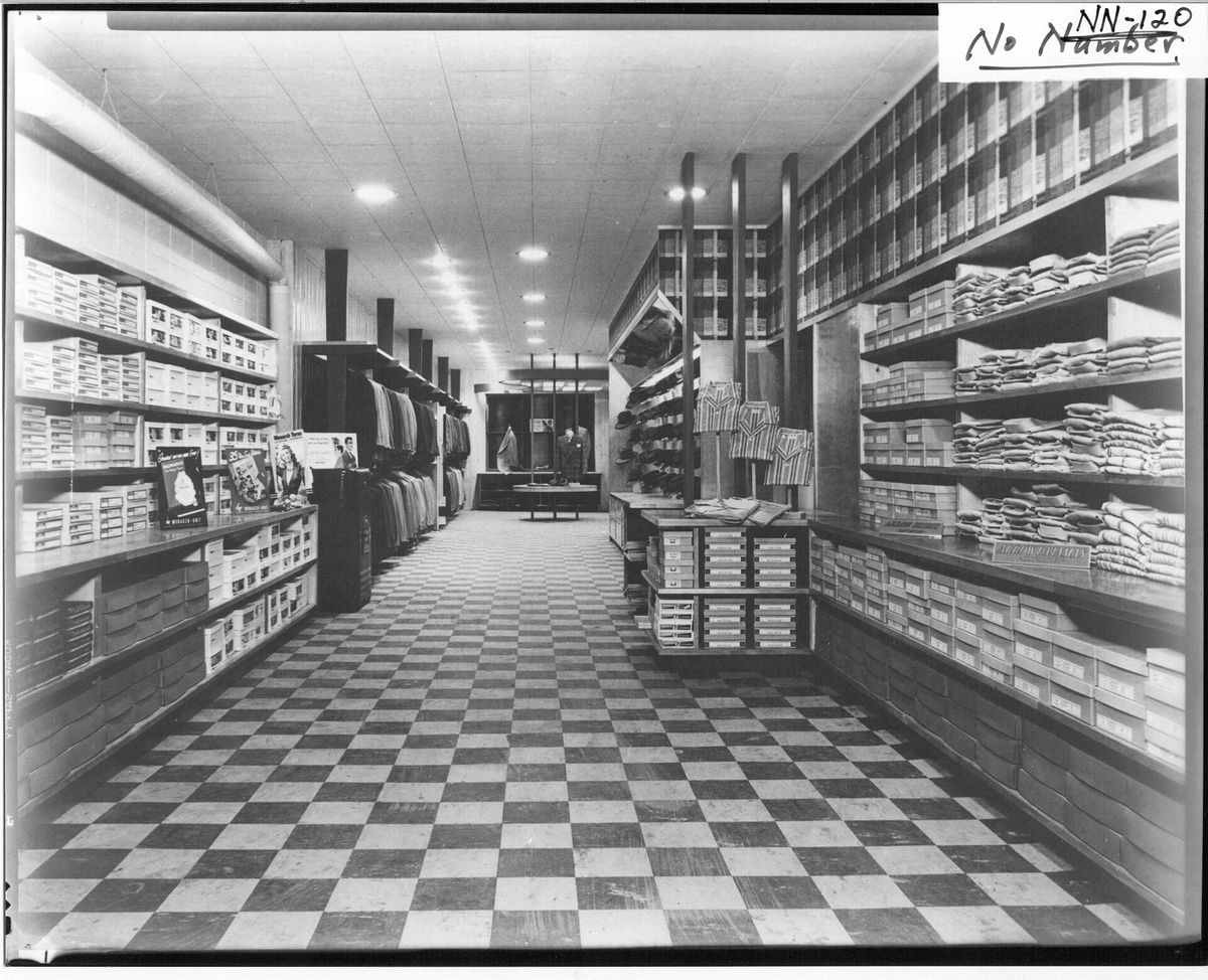 Boyes and Herd clothing store aisle n.d.