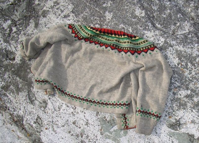 Grey knitted sweater