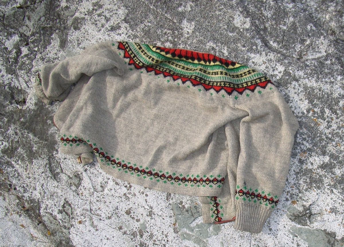 Grey knitted sweater